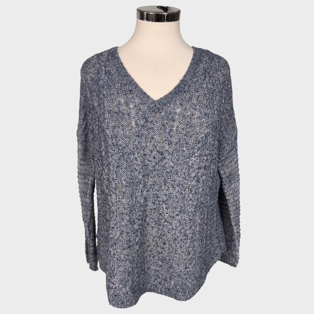 Sonoma Womens Small V Neck Knit Sweater Cotton Acrylic